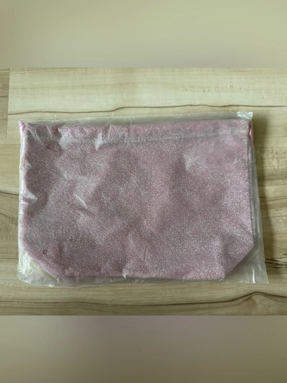 Ulta Beauty Pink Sparkle Drawstring Cosmetic Bag